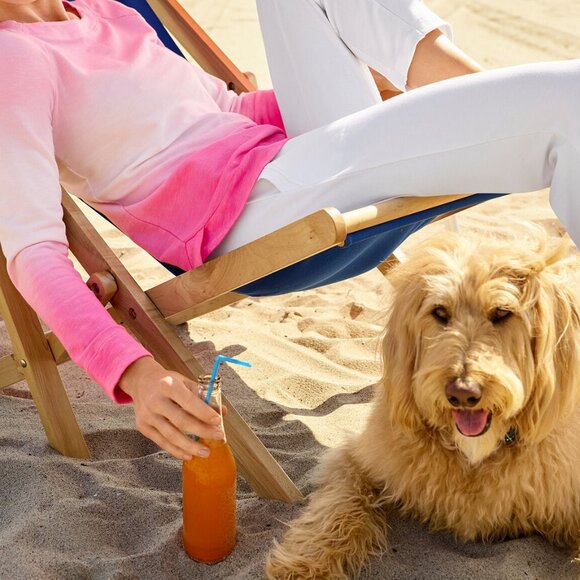 T by Talbots Sweatshirt Pink Ombre Gradient Tie Dye Long Sleeve Stretch Size XS - Picture 1 of 8